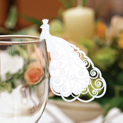 Hot selling laser cut paper table place card holder wedding