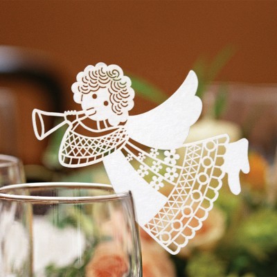 wedding wine glass place card holder